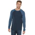 Men's Sonoma Goods For Life&trade; Modern-fit Supersoft Thermal Raglan Tee, Size: Large, Dark Blue