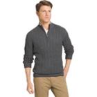 Big & Tall Izod Classic-fit 7gg Cable-knit Quarter-zip Sweater, Men's, Size: 3xb, Grey (charcoal)