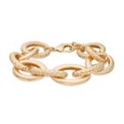 Dana Buchman Textured & Polished Oval Link Bracelet, Women's, Gold