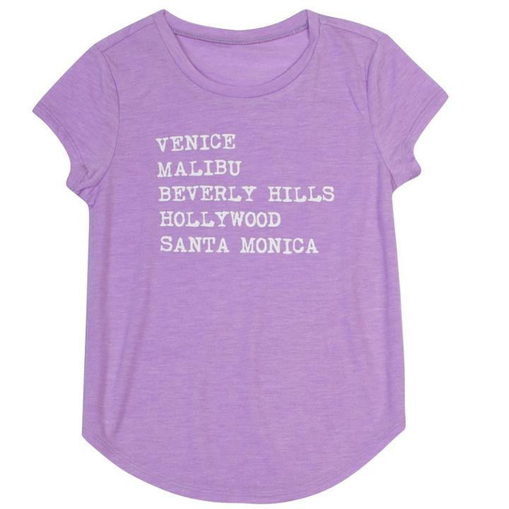 Girls 7-16 & Plus Size Harper & Elliott Curve Hem Graphic Tee, Size: L Plus, Drk Purple