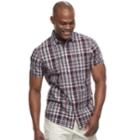 Men's Apt. 9&reg; Slim-fit Patterned Stretch Button-down Shirt, Size: Xxl Slim, Red