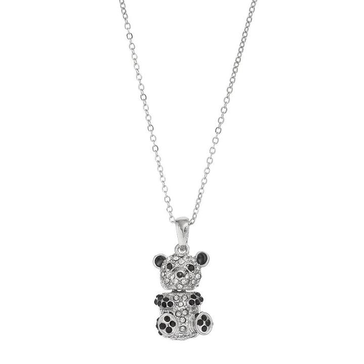 Mudd&reg; Panda Pendant Necklace, Women's, Silver