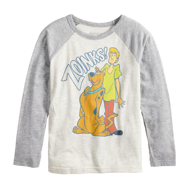 Boys 4-12 Jumping Beans&reg; Retro Scooby-doo Zoinks! Raglan Graphic Tee, Size: 12, Brown/gr (oat/ Gr)