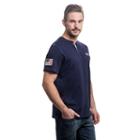 Men's Lee Classic-fit U.s.a. Henley, Size: Xl, Blue (navy)
