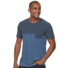 Men's Sonoma Goods For Life&trade; Double-knit Colorblock Tee, Size: Large, Blue