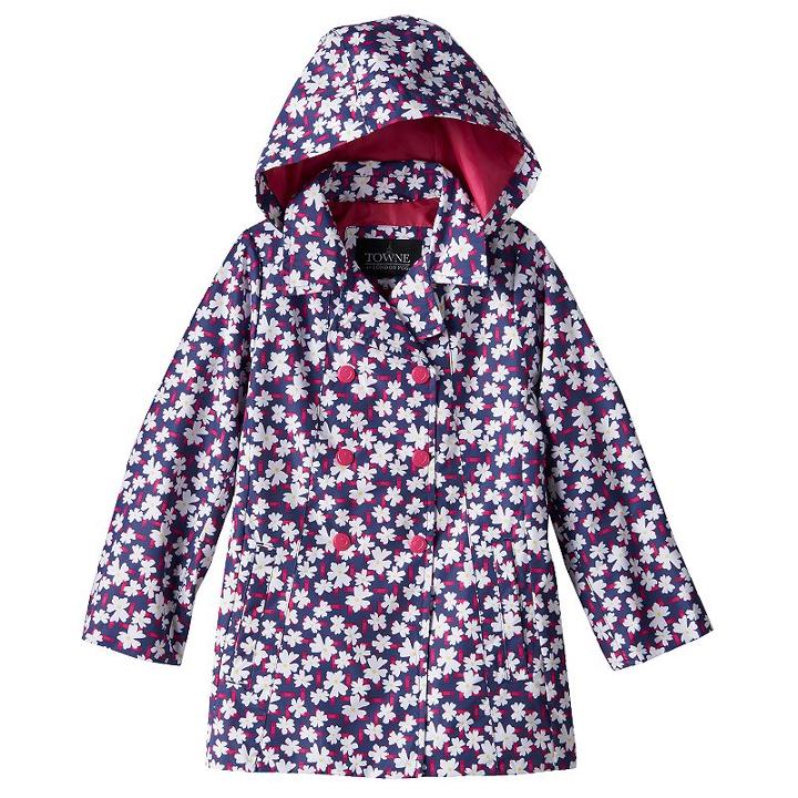 Girls 4-6x Towne By London Fog Trench Coat, Girl's, Size: 4, Pink Other