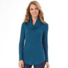 Women's Apt. 9&reg; Cowlneck Pullover, Size: Large, Blue