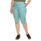 Plus Size Sonoma Goods For Life&trade; Ultra Breathable Poplin Skimmer Shorts, Women's, Size: 22 W, Med Blue