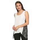 Women's Harve Benard Lace Shark-bite Tank, Size: Xl, White Oth