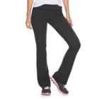Juniors' So&reg; Fold-over Skinny Bootcut Yoga Leggings, Girl's, Size: Small, Dark Grey
