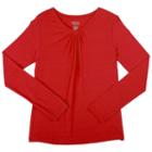 Girls 7-16 & Plus Size French Toast Long Sleeve V-neck Tee, Size: Medium, Red