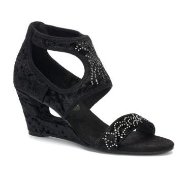 New Yok Transit Natural Pretty Women's Wedge Sandals, Size: Medium (10), Black