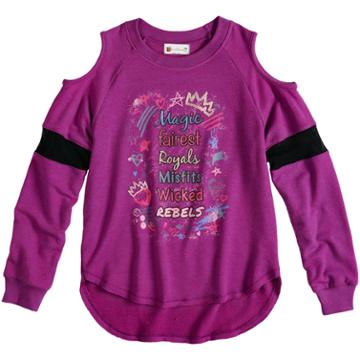Disney's D-signed Descendants 2 Girls 7-16 Graphic Varsity Top, Size: Medium, Lt Purple