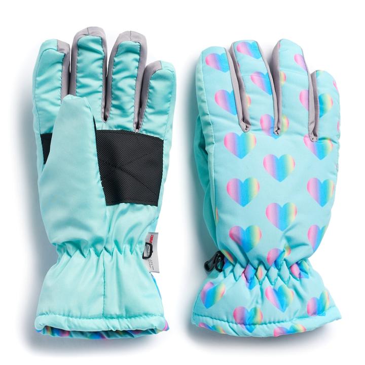 Girls 4-16 So&reg; Ski Gloves, Size: 7-16, Med Green