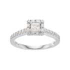 Simply Vera Vera Wang 14k White Gold 3/4 Carat T.w. Diamond Square Halo Engagement Ring, Women's, Size: 8