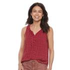 Petite Sonoma Goods For Life&trade; Challis Tank, Women's, Size: S Petite, Dark Red