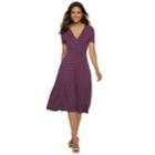 Women's Croft & Barrow&reg; Surplice Dress, Size: Medium, Drk Purple