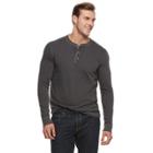 Big & Tall Sonoma Goods For Life&trade; Classic-fit Garment-dyed Henley, Men's, Size: Xl Tall, Grey