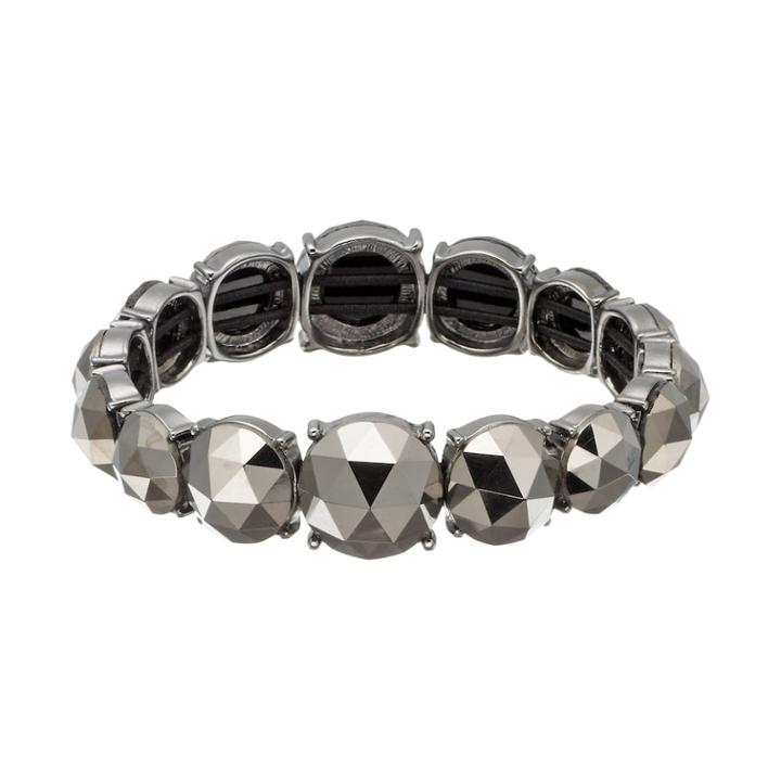 Simply Vera Vera Wang Faceted Stretch Bracelet, Women's, Black