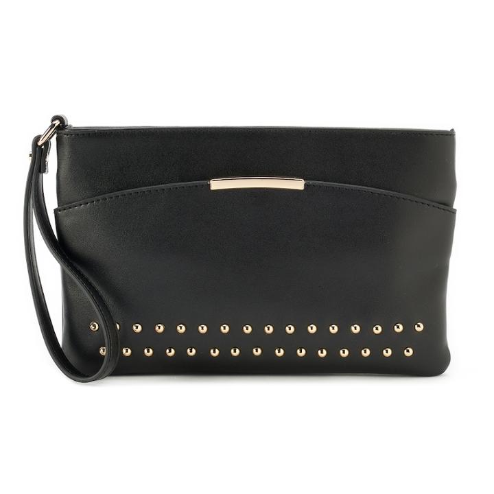 Jennifer Lopez Heather Studded Wristlet, Women's, Black