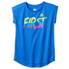 Girls 4-6x Adidas Climalite Graphic Tee, Size: 6, Med Blue