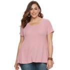 Plus Size Sonoma Goods For Life&trade; Pintuck Tassel Tee, Women's, Size: 3xl, Med Purple