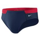 Men's Nike Victory Colorblock Swim Briefs, Size: 38, Red Other