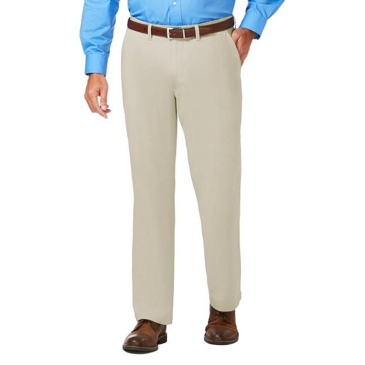 Men's J.m. Haggar Premium Classic-fit 4-way Stretch Flex-waist Pants, Size: 38x29, Dark Beige