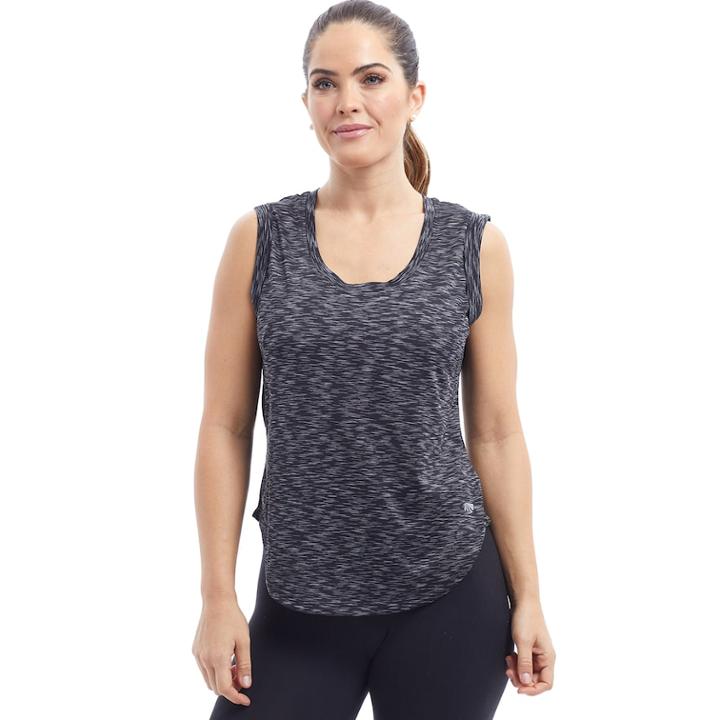 Women's Marika Maebry Mesh Back Tank, Size: Large, Grey (charcoal)