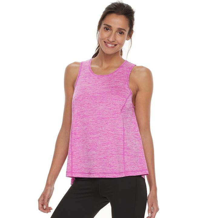 Women's Fila Sport&reg; Mesh Split Back Tank, Size: Medium, Brt Purple