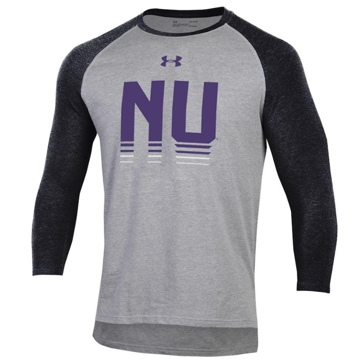 Men's Under Armour Northwestern Wildcats Baseball Tee, Size: Medium, Black