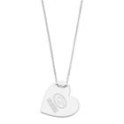 Sterling Silver Green Bay Packers Heart Pendant Necklace, Women's, Size: 18, Grey