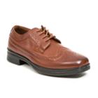 Deer Stags Ace Boys' Wingtip Oxford Shoes, Size: 12.5, Brown