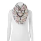 Candy Cane & Holly Infinity Scarf, Women's, White