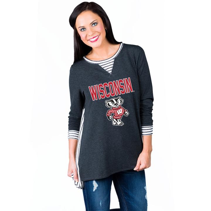 Women's Gameday Couture Wisconsin Badgers Back-panel Tunic, Size: Xs/s, Drk Purple