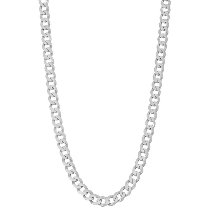 Men's Sterling Silver Curb Chain Necklace, Size: 20, Grey