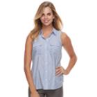 Women's Apt. 9&reg; Sleeveless Blouse, Size: Medium, Med Blue