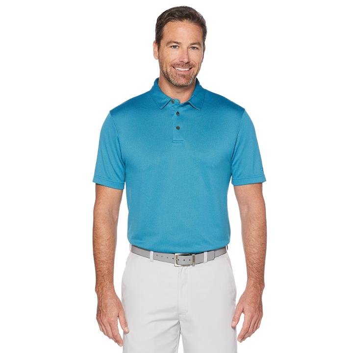 Men's Grand Slam Jacquard Polo, Size: Large, Blue