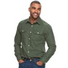 Men's Sonoma Goods For Life&trade; Modern-fit Button-down Utility Shirt, Size: Large, Green