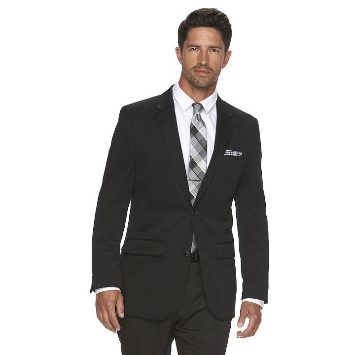 Men's Apt. 9&reg; Slim-fit Stretch Knit Blazer, Size: 36 - Regular, Black