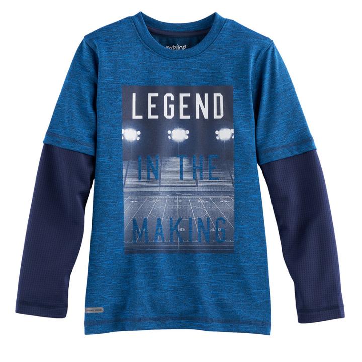 Boys 4-10 Jumping Beans&reg; Sporty Playcool Mock Layer Tee, Size: 5, Blue (navy)