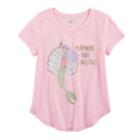 Girls 7-16 & Plus Size So&reg; Curve Hem Shiny Graphic Tee, Size: 16, Blue