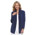 Women's Dana Buchman Shawl Collar Cardigan, Size: Xl, Blue (navy)