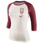 Women's Nike Arkansas Razorbacks Veer Tri-blend Raglan Tee, Size: Small, Natural