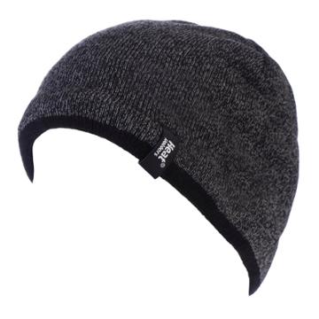 Men's Heat Holders Flat-knit Contrast-trim Beanie, Grey (charcoal)