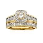 14k Gold 1-ct. T.w. Igl Certified Princess-cut Diamond Frame Ring Set, Women's, Size: 7.50, White