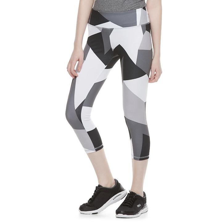 Juniors' So&reg; Geometric Yoga Capri Leggings, Girl's, Size: Medium, Oxford