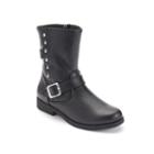 Rachel Shoes Morgan Girls' Moto Boots, Girl's, Size: Medium (13), Black