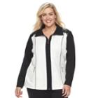 Plus Size Cathy Daniels Colorblock Quilted Jacket, Women's, Size: 3xl, Black White