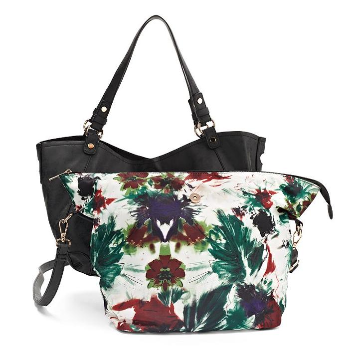 Olivia Miller Tata Floral 2-in-1 Tote, Women's, Black